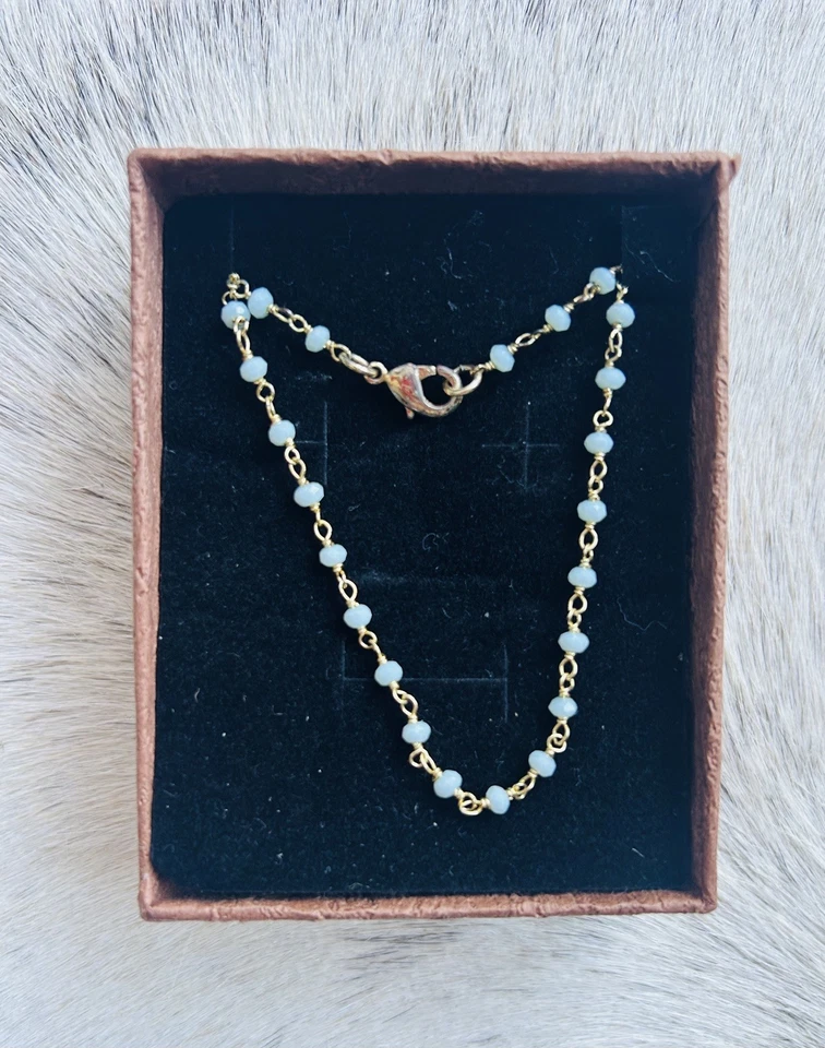 PreLoved Collar Oro Crisocola Verde Mar Cuentas con Cierre de Langosta de Grecia Foto 4 de 4