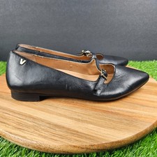 Vionic Gem Delilah Women 5 Mary Jane Flat Leather Black Casual Office Coquette