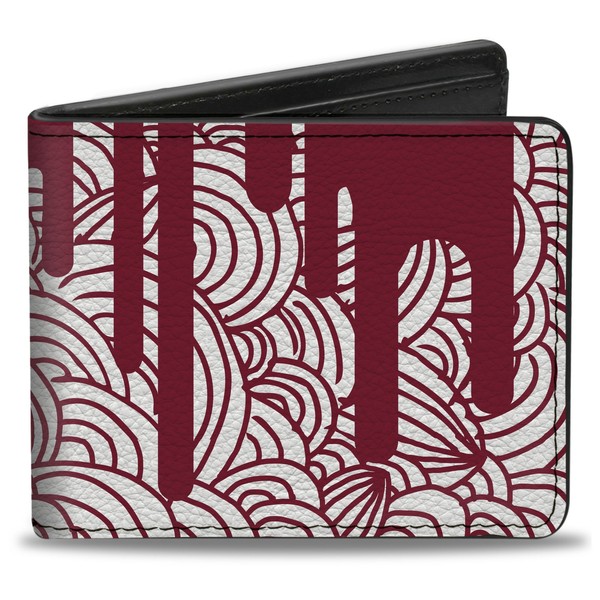Bi-Fold Wallet Doodle1/Paint Drips White/Red (Us Import)-image