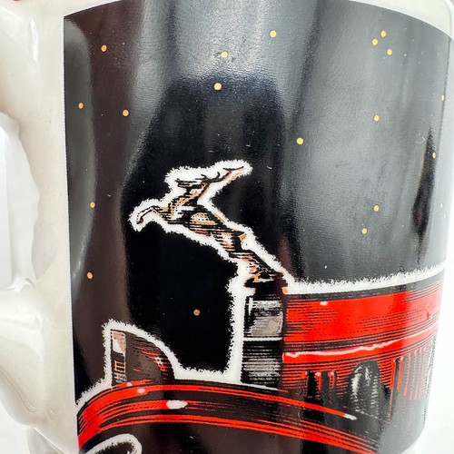 Coppia Tazze Babbo Natale AM 2008 Ceramica Natale 3,5"H 4,5"L 3"W - Foto 8 di 10