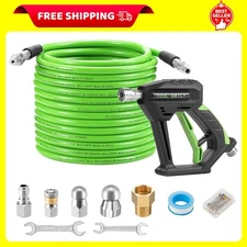 Tool Daily Sewer Jetter Kit for Pressure Washer 50 FT, Short Power Washer G un