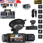 Dash Cam 1080P HD Car DVR Video Recorder Front /Rear /Inside Camera Night Vision