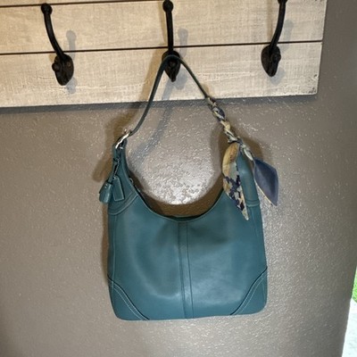 Coach RaRe Color Vtg Ergo Hamilton SoHo Hobo Shoulder Bag Scarf Leather F10280