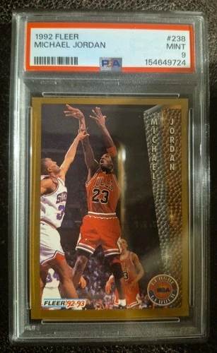🔥🔥1992-93 Fleer - League Leader Michael Jordan #238 PSA 9