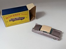 Matchbox No. 27 Cadillac 60 met. lilac black base grey wheels in "D" Box