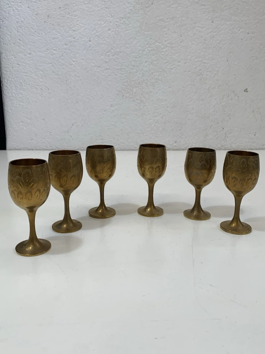 Calici Dorati Set Di 4 Bicchieri Da Vino In Acciaio Inox Dorati Oak