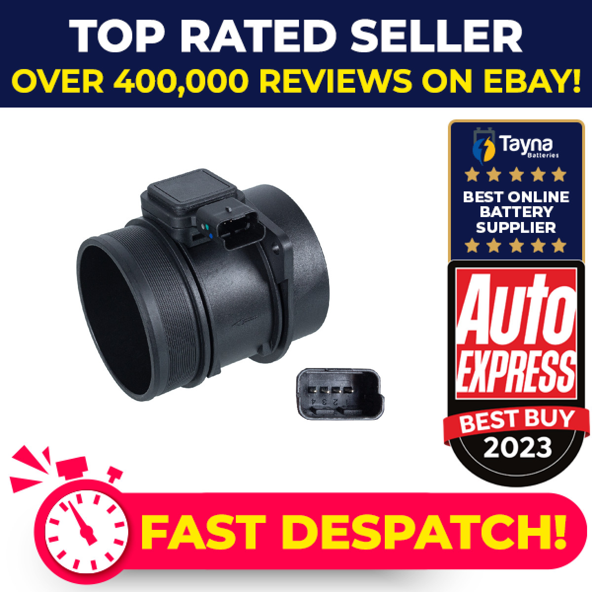 Air Mass Sensor fits CITROEN C8 2.0D 2.2D 2006 on Flow Meter Blue Print 1920HH