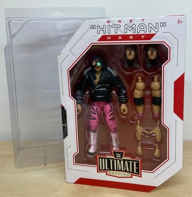 WWE - Bret ''Hitman'' Hart Actionfigur - Mattel Ultimate Edition **Brandneu**