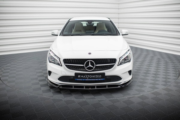 Maxton Design Frontlippe Passend FüR Mercedes Cla C117 Fl Schwarz Hochglanz-image