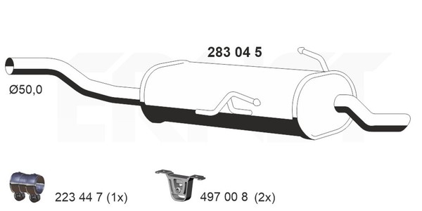 Ernst EndschalldäMpfer NachschalldäMpfer 283045 FüR BMW 3Er E46 Touring 316 318-image