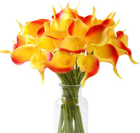 Calla Lilie KüNstlich Blumen Orange Lilie Kunstblumen Blume Brautstrauß FüR Hoch