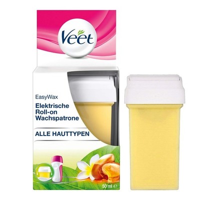 Veet EasyWax Warmwachs Nachfüllkartusche 50ml Roll On Haarentfernung Körper Neu