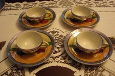 Child tea set lusterware Japan 4 children cups and saucers japan