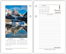 AT-A-GLANCE 2026 Desk Calendar Refill, Daily, 3.5"W x 6"H, Photographic 