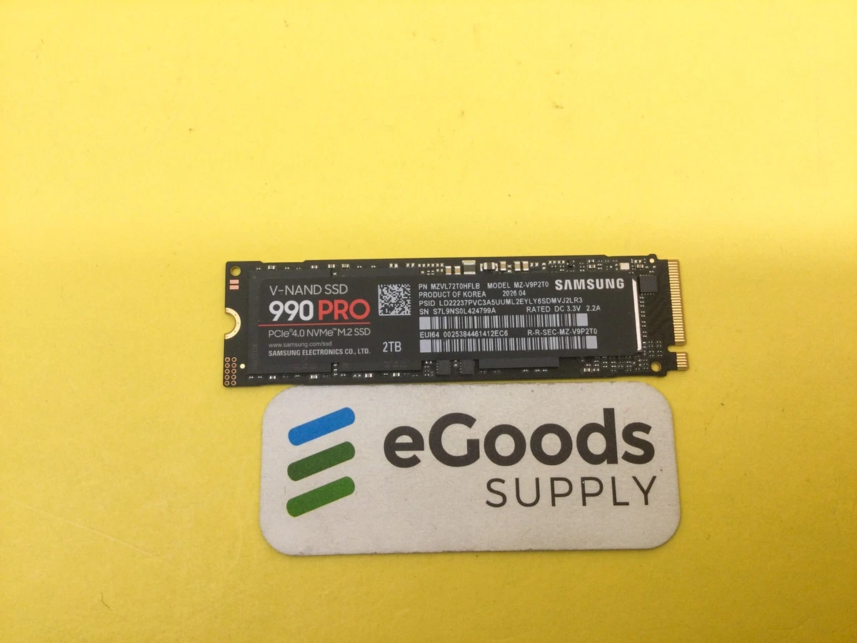 Samsung 990 PRO 2TB M.2 NVME PCIE 4.0 V-NAND Internal SSD MZ