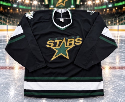 Vintage 90s Dallas Stars CCM Maska Air Knit Away NHL Hockey Jersey Size Large
