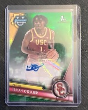 2023-24 Bowman chrome U - 1st Auto Isaiah Collier Green Refractor /99 (AU, RC)