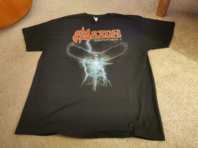 2018 SAXON Thunderbolt Tour Part 1 Shirt * Rare * UK & GERMANY PT1 size XL Mint