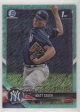 2018 Bowman Chrome Prospects Aqua Shimmer Refractor /125 Matt Sauer #BCP102 6fs