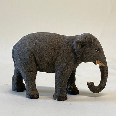 Rätsel - alter Santon - Der beflockte Elefant - Größe 3 - Tier Krippe Weihnachten