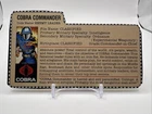 🔴 GI Joe Cobra Commander File Card ARAH Vintage Hasbro