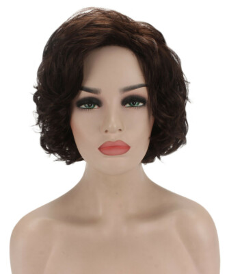 Agnes - Straight Kanekalon Synthetic Fiber Full Wig, 5 - 9.5'', Chocolate Brown