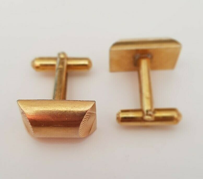 Paire De Boutons De Manchettes Début 1900 Plaqué - Style Vintage - Occasion Très Bon état