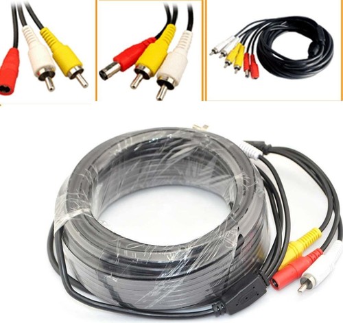 CCTV Camera Extension Cable Phono RCA AV Audio Video DC Power Lead Black 5 - 50m - Picture 5 of 12