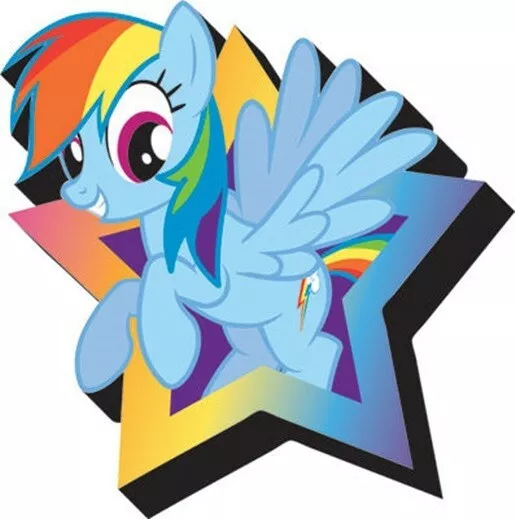 My Little Pony Rainbow Dash Animated Image 3-D Die-Cut Magnet, NEW