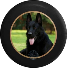 Black Lab Retriever Hunting Dog for Offroad Jeep RV Leather tire cover