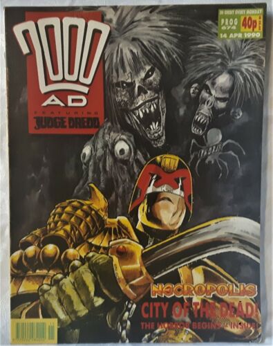 2000AD PROG 674 NECROPOLIS CITY OF THE DEAD ARMOURED GIDEON UNIVERSAL SOLDIER - Picture 1 of 4