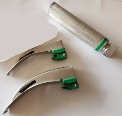Fiber Optic Macintosh Laryngoscope Set 2 Blades + 1 Handle