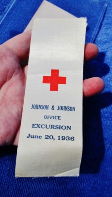 1936 JOHNSON & JOHNSON CO, NEW BRUNSWICK, NJ - Vintage Office Excursion Ribbon