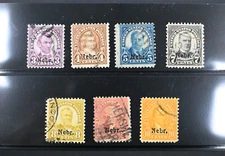 USA Nebra. Scott # 672 673 674 676 677 F to VF Used Nebraska US Stamps Cat $145
