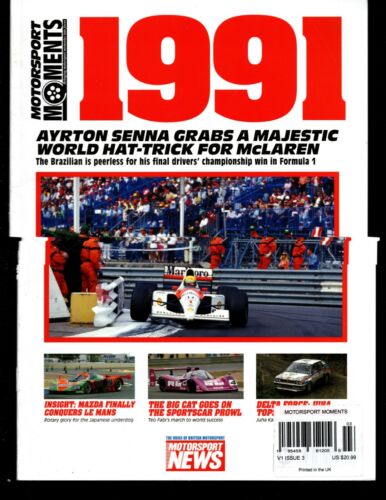MOTORSPORT MOMENTS UK #3 MAGAZINE 2021, 1991 AYRTON SENNA GRABS A MAJESTIC WORLD - Picture 1 of 7
