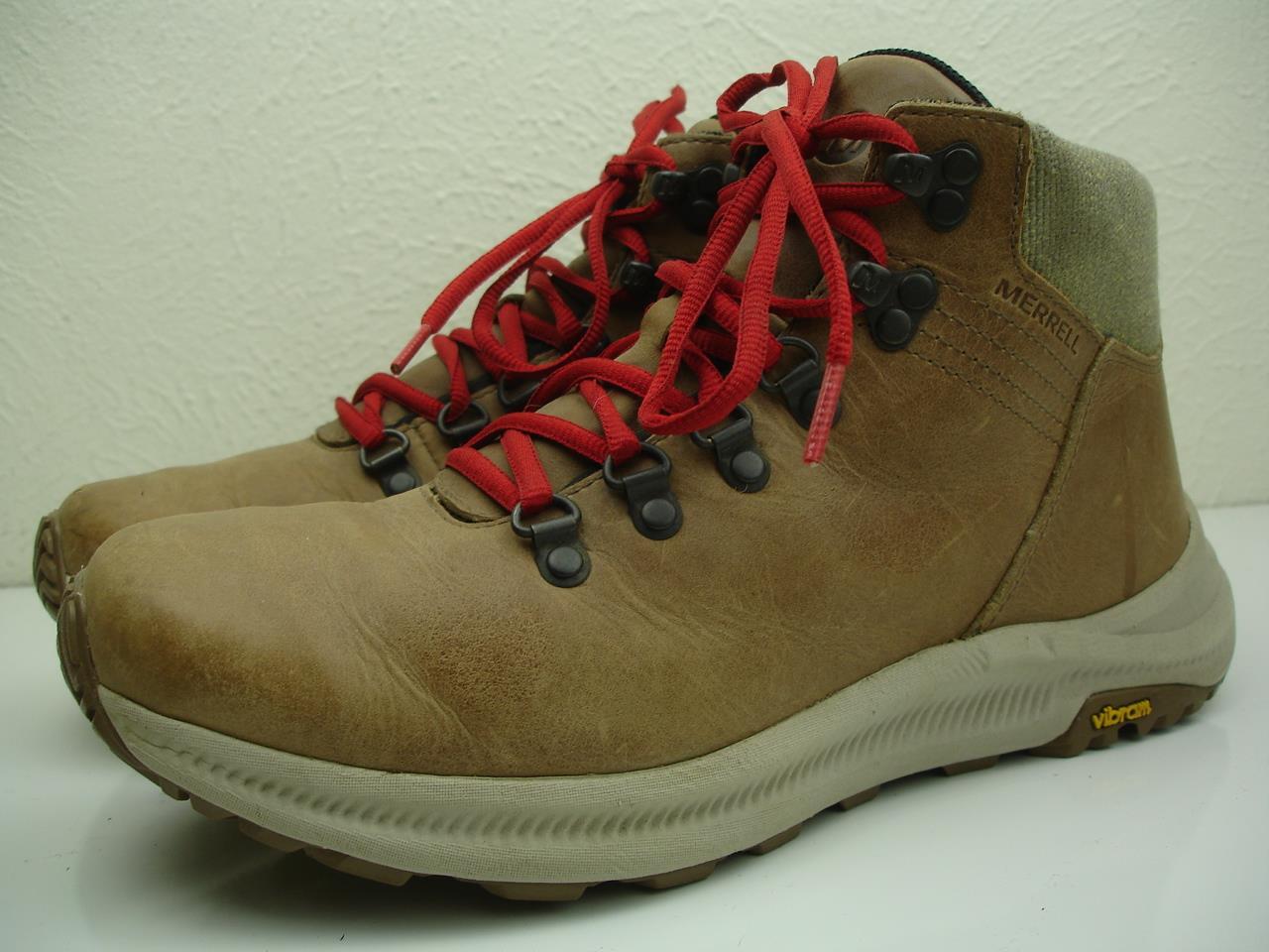 Scarpe da trekking donna taglia 9 M Merrell J50154 Ontario pelle marrone medio stivali stringati