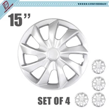 4 Pcs Hub Caps 15" Wheels Cover Snap On Full Fits Toyota Camry Corolla 2004-2006