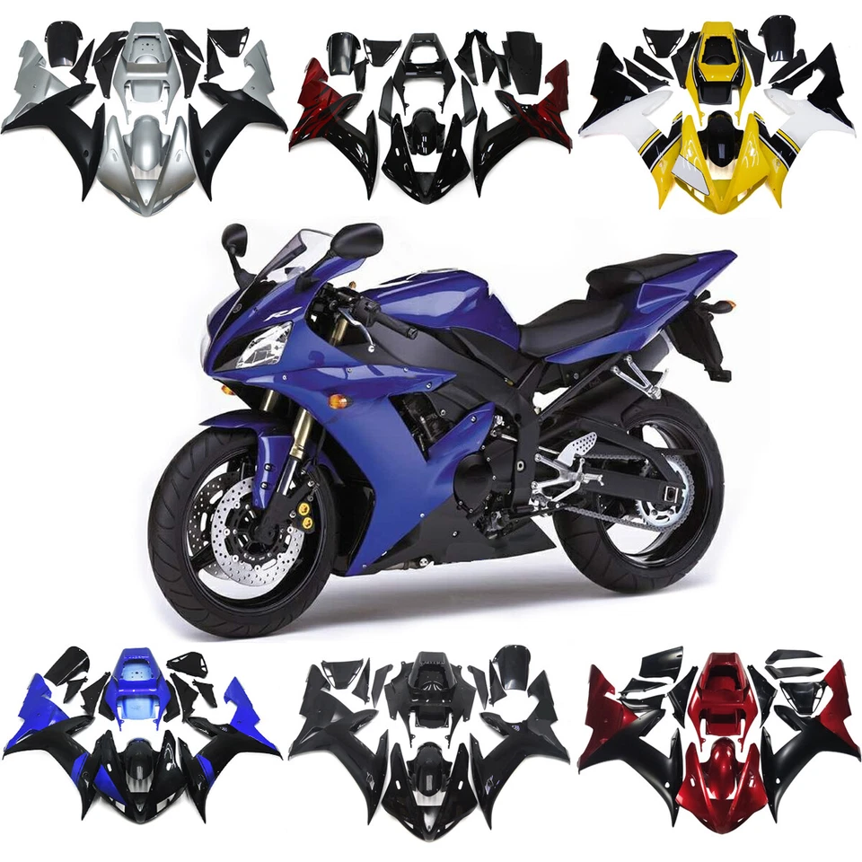 Injection Fairings Kit For 2002 2003 Yamaha YZF R1 YZF1000 ABS Plastic Bodywork - Image 2 of 4