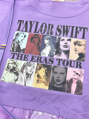 NEW Taylor Swift Girls The Eras Tour Swiftie Rainbow & Stars Dress & Bag Costume - Picture 113 of 168