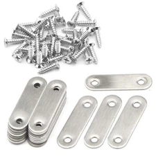 2.2 inch 2 Holes Stainless Steel Flat Mending Repair Plate Bracket Connector, Fl