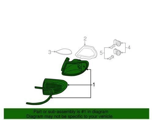 Conjunto de lanterna traseira genuína Ford YF1Z-13405-AB - Imagem 2 de 2