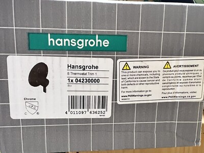 HANSGROHE S Thermostatic Trim with Integrated Volume Control - Chrome 