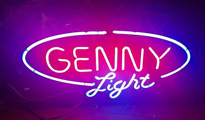 Genesee Genny Light Beer Neon Sign 20''x12'' Lamp Gift Handmade Glass Bar Club SY