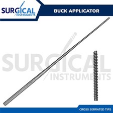 BUCK Applicator, Cross serrated tips Medical ENT Stainless Steel German Grade