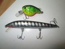 2 BAGLEY  Lot.  5"  BANG O LURE #5,  1.75" 1988 FAT CAT Group.  Both VERY CLEAN.