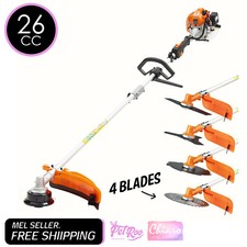 Dynamic Power Petrol Whipper Snipper Brush Cutter 26cc + 4 Blade