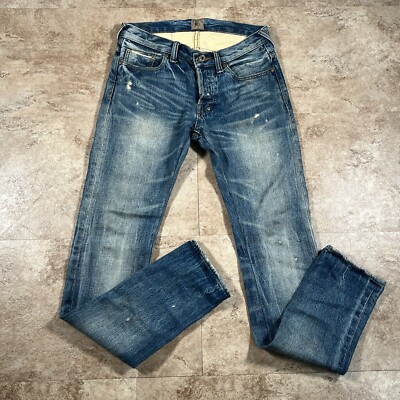 PRPS Jeans Men Denim Button Fly Distressed Straight Japan Selvedge Donwan 