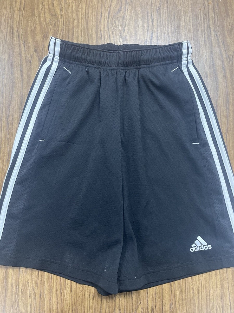 Adidas Climalite Black Stripe Basketball Shorts Adult Small Men’s  Drawstring