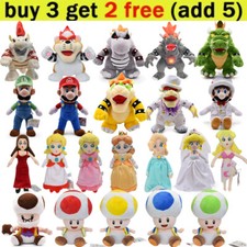 Anime Super Mario Bros Soft Plush Toys Stuffed Cute Doll Kid Birthday Xmas Gifts