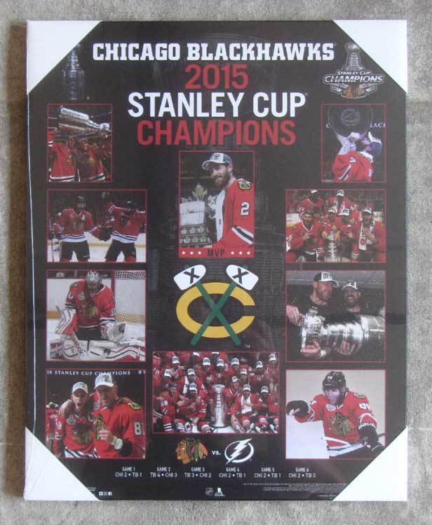 2015 ラグ カーペット スーパーボウル　シカゴブラックホークス　チャンピオン Chicago Blackhawks 2015 Stanley Cup Championship Picture Plaque | eBay
